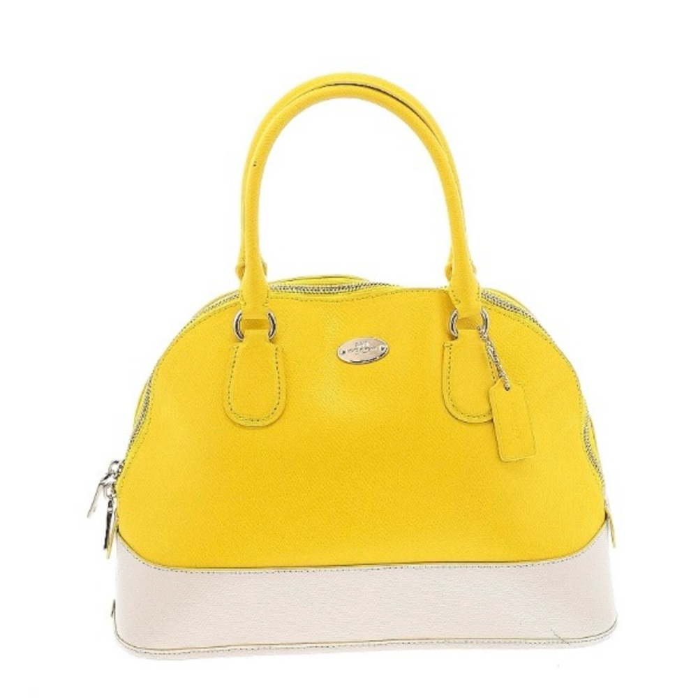 Coach Factory Yellow and White shoulder bag.